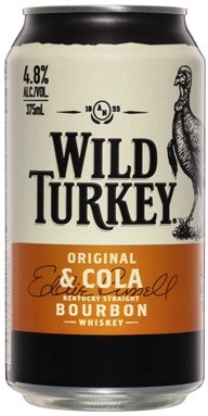 Wild Turkey & Cola Cans 10x375mL