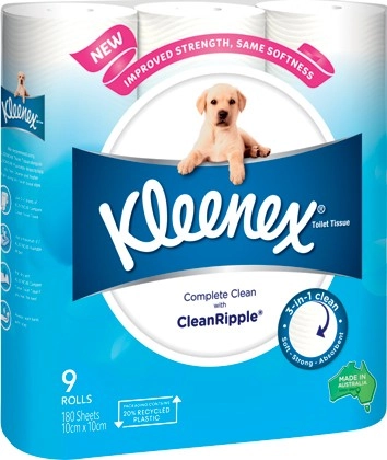 Kleenex Complete Clean Toilet Tissue 9 Pack