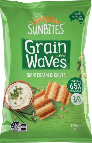 Sunbites Grain Waves Wholegrain Chips 170g Selected Varieties