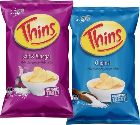 Thins Chips 150-175g Selected Varieties