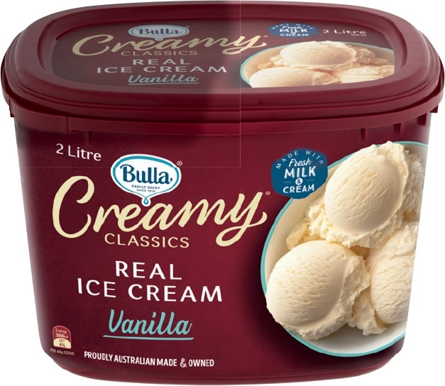 Bulla Creamy Classics Ice Cream 2 Litre Selected Varieties