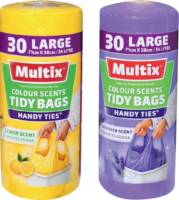 Multix Colour Scents Handy Ties Tidy Bags 30 Pack Selected Varieties