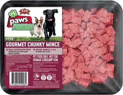 Paws Fresh Pet Food 600g Selected Varieties (From the Meat Dept)