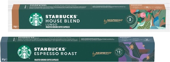 Starbucks by Nespresso Coffee Capsules 10 Pack Selected Varieties