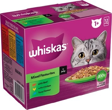 Whiskas Favourites Wet Cat Food 12x85g Selected Varieties