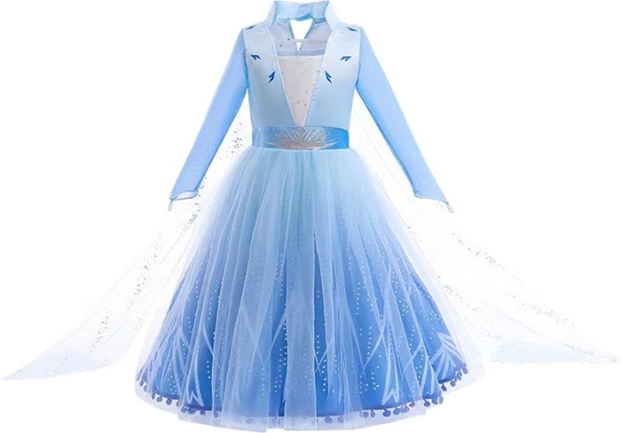 Blue Princess Dress with Accessories Ages 3-12 Yrs