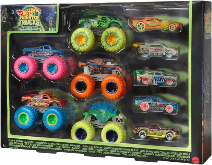 Hot Wheels Monster Truck Glow In The Dark Multipack