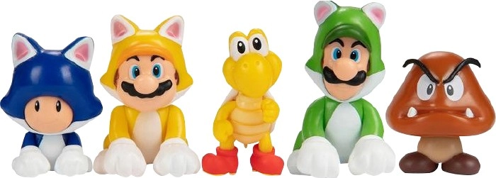 Nintendo Super Mario 3D World 2.5-in Figure 5-Pack