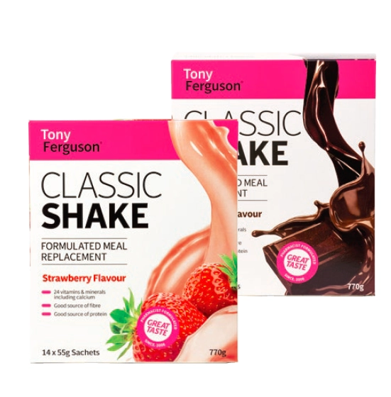 Tony Ferguson Classic Shake Strawberry or Chocolate 14 Pack