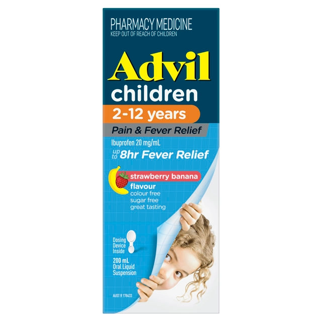 Advil Children’s Pain & Fever Relief 2yrs -12 Yrs Suspension 200ml