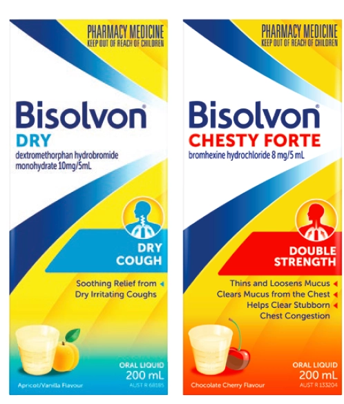 Bisolvon Dry or Chesty Forte 200ml