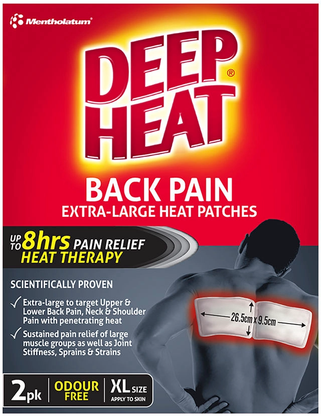 Deep Heat Back Pain Extra Large Patches 2 pack