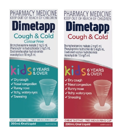 Dimetapp Kids 6 Years & Over Cough & Cold Colour Free or Cough & Cold 200ml