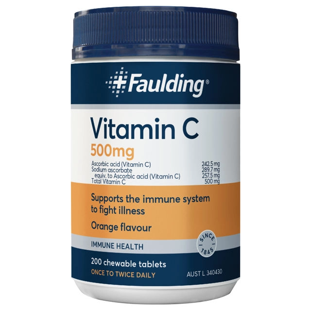 Faulding Vitamin C 500mg 200 Tablets