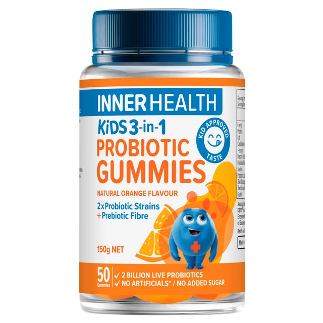 Inner Health Kids 3-In-1 Probiotic Gummies 50 Gummies