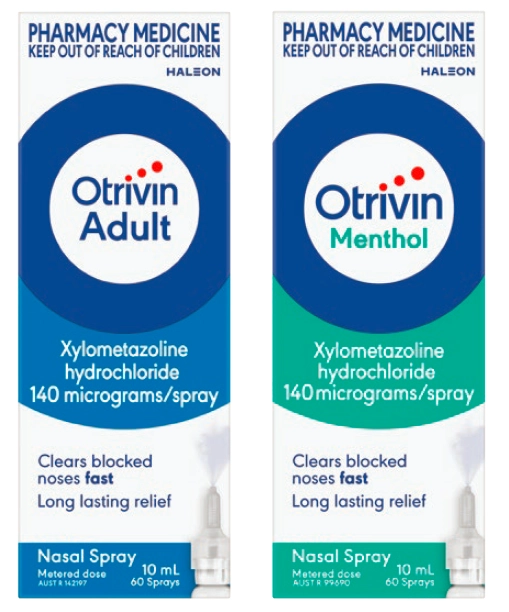 Otrivin Adult or Menthol Nasal Spray 10ml