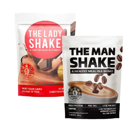 The Lady Shake Meal Replacement Chocolate 840g or The Man Shake Meal Replacement Coffee 840g