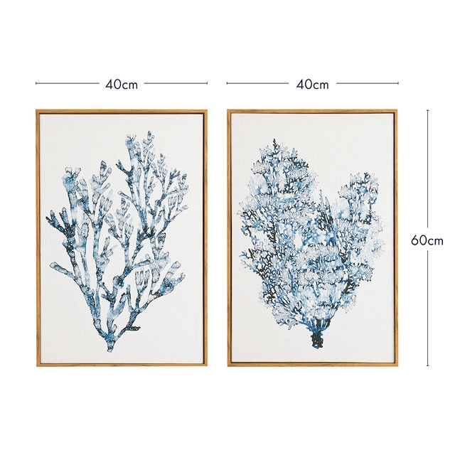 Coral Framed Canvas Wall Art by Habitat