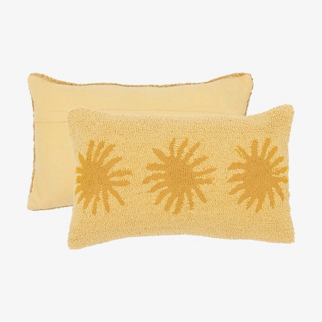 Helios Sun Embroidered Oblong Cushion by M.U.S.E.