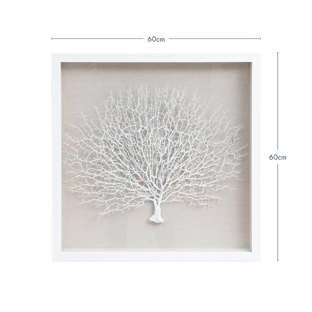 Marina White Framed 3D Wall Art by M.U.S.E.