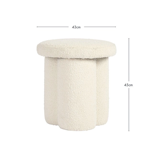 Ollie Boucle Ottoman by M.U.S.E.