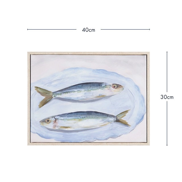 Sardines Framed Canvas Wall Art by Habitat