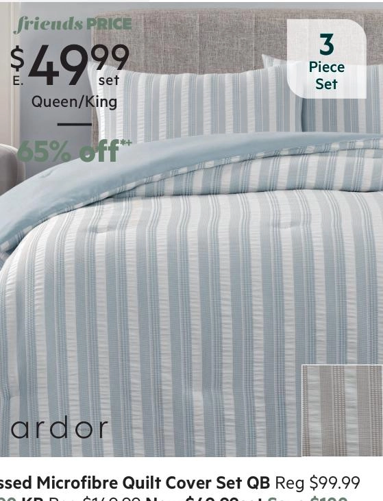 Ardor Cove 3 Piece Comforter Set Coastal Queen / King