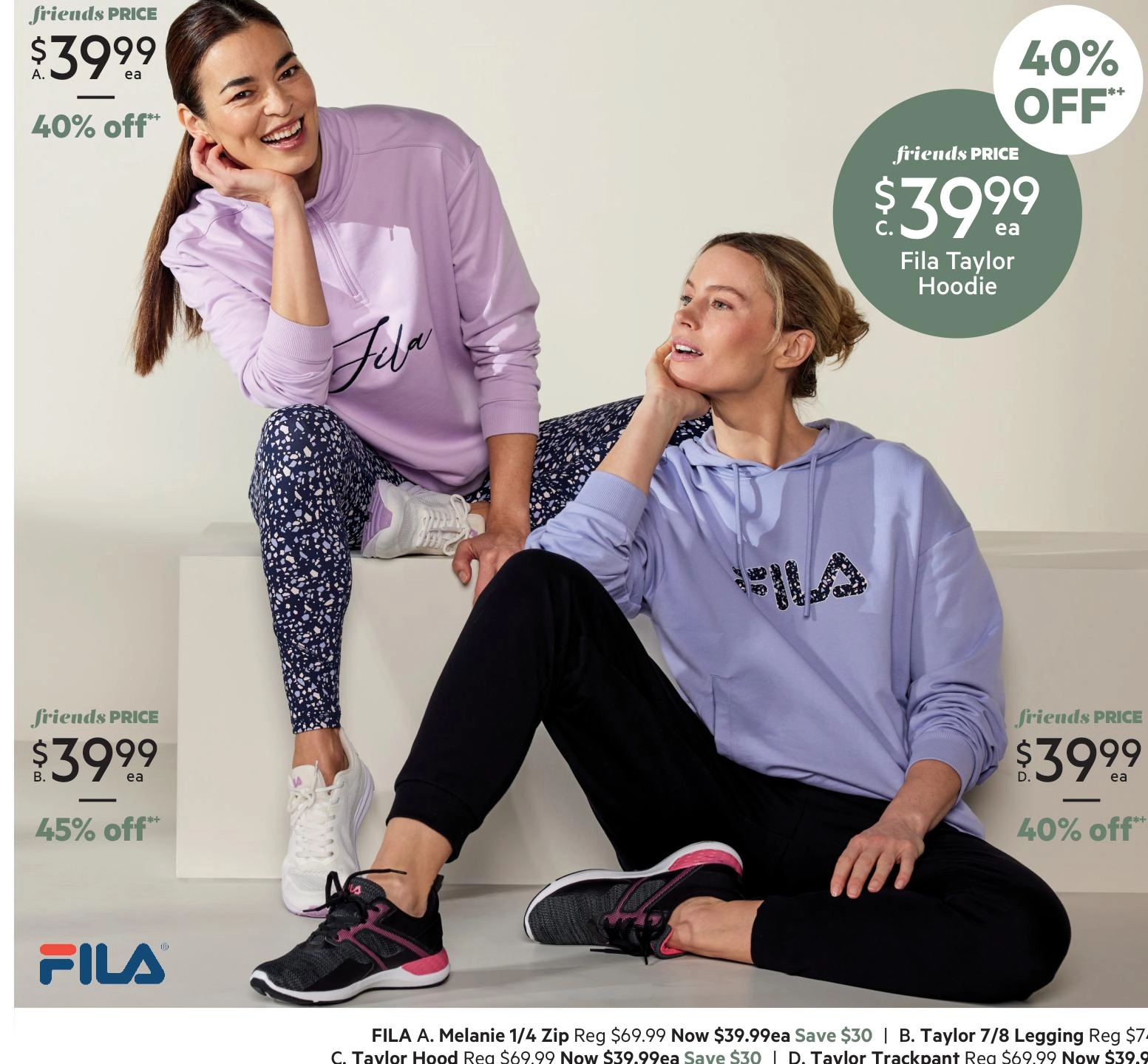 FILA Women's Melanie Quarter Zip Navy