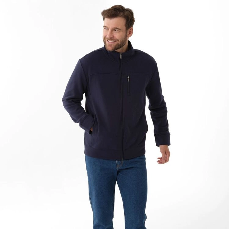 JC Lanyon Men's Renwick Full Zip Funnel Neck Fleece Black