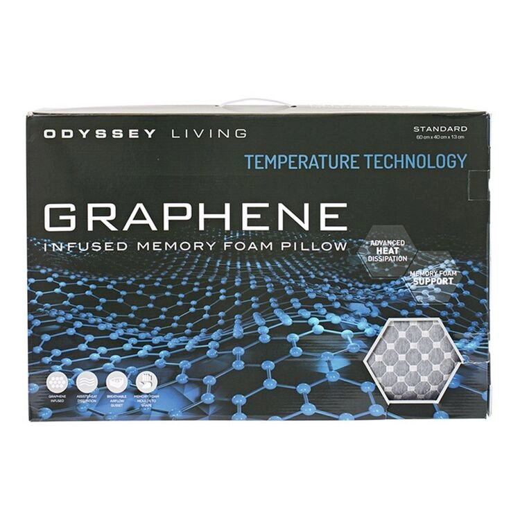 Odyssey Living Graphene Infused Memory Foam Pillow Standard Standard