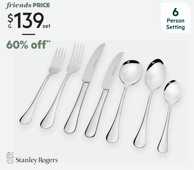 Stanley Rogers Manchester 56-Piece Cutlery Set