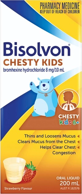 Bisolvon Chesty Kids Strawberry Flavour 200mL