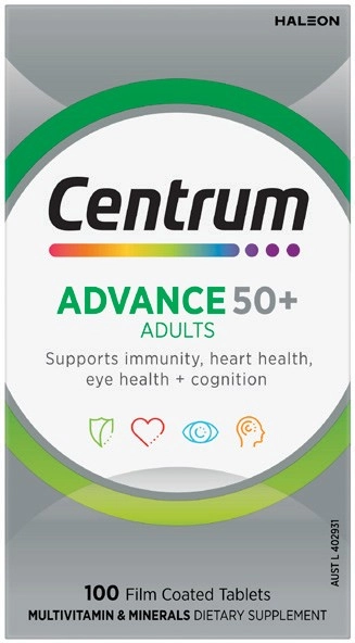 Centrum Advance 50+ Adults 100 Tablets