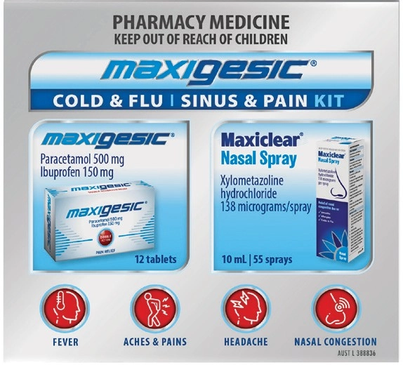 Maxigesic Cold & Flu Sinus & Pain Kit