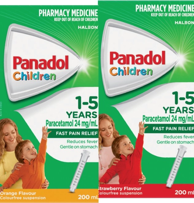 Panadol Children 1-5 Years Orange or Strawberry Flavour 200mL