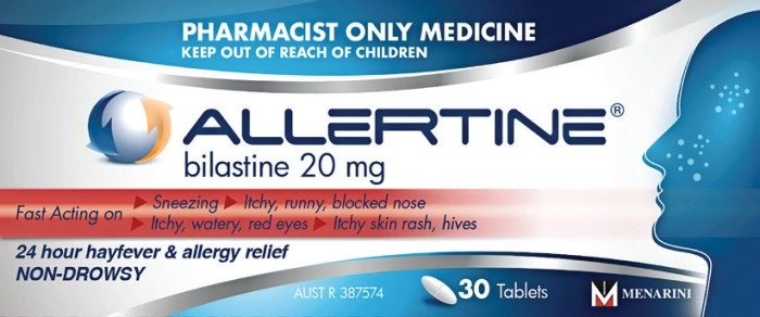 Allertine Bilastine 20mg 30 Tablets