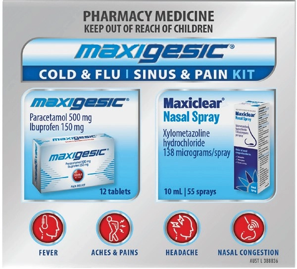 Maxigesic Cold & Flu Sinus & Pain Kit