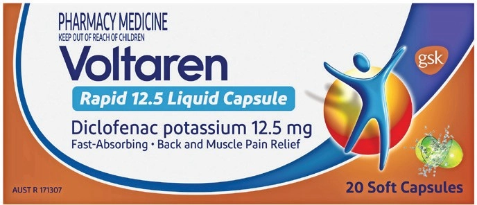 Voltaren Rapid 12.5mg 20 Soft Capsules