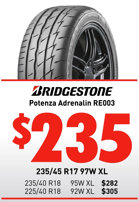 Tyre - Bridgestone Potenza Adrenalin RE003