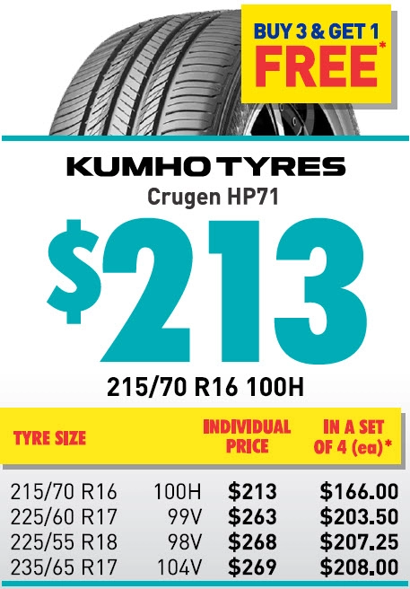 Tyre - Kumho Crugen HP71