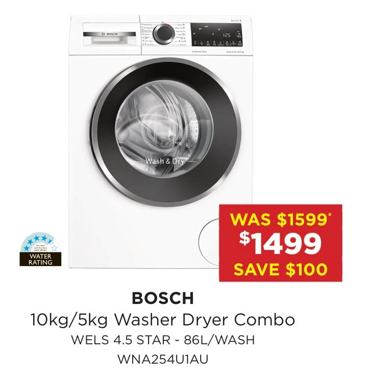 Bosch 10kg/5kg Washer Dryer Combo