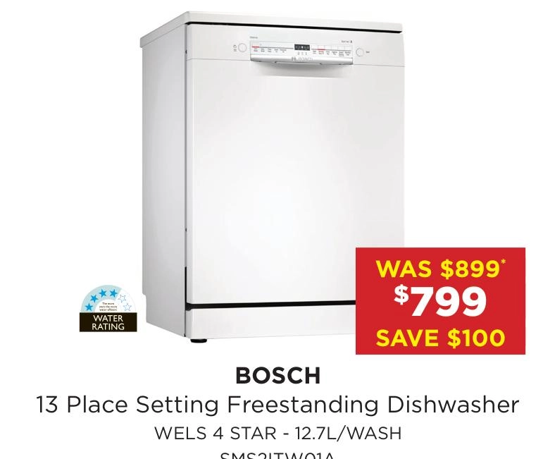 Bosch 13 Place Setting Freestanding Dishwasher