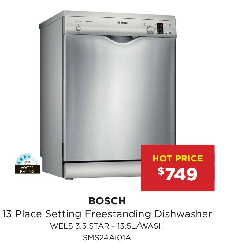 Bosch 13 Place Setting Freestanding Dishwasher