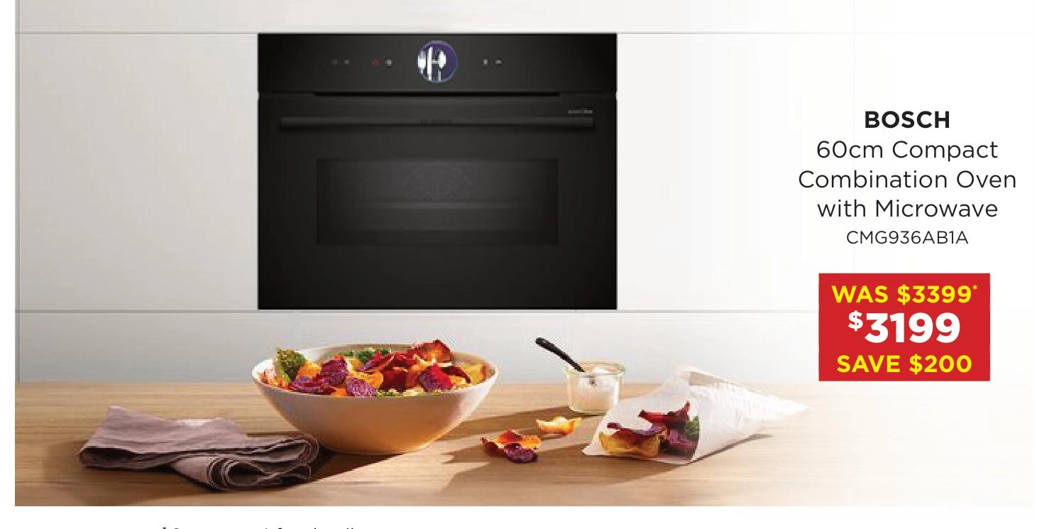 Bosch 60cm Compact Combination Oven with Microwave