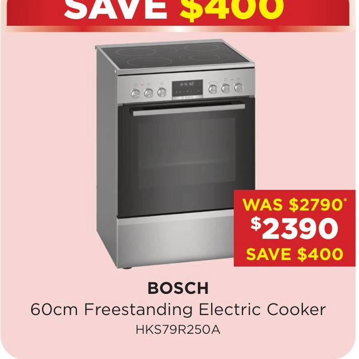 Bosch 60cm Freestanding Electric Cooker