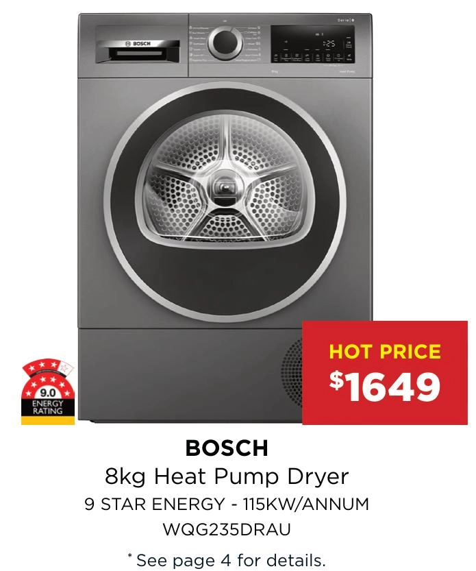 Bosch 8kg Heat Pump Dryer