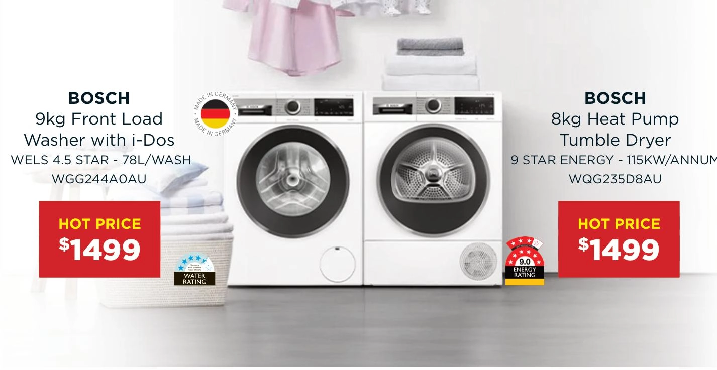 Bosch 9kg Front Load Washer with i-Dos