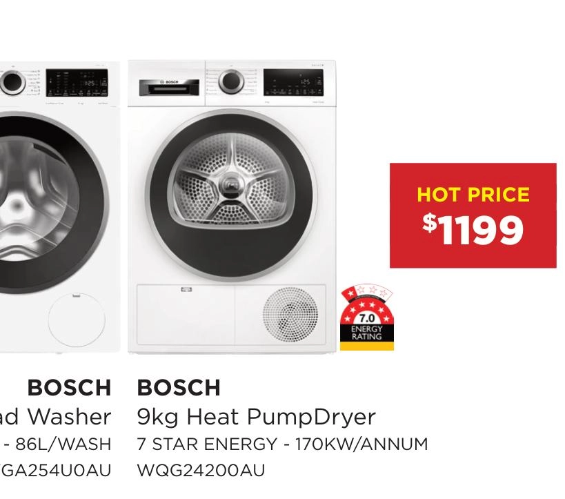 Bosch 9kg Heat Pump Dryer