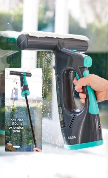 Saba Cordless Window Cleaner with Extension Pole