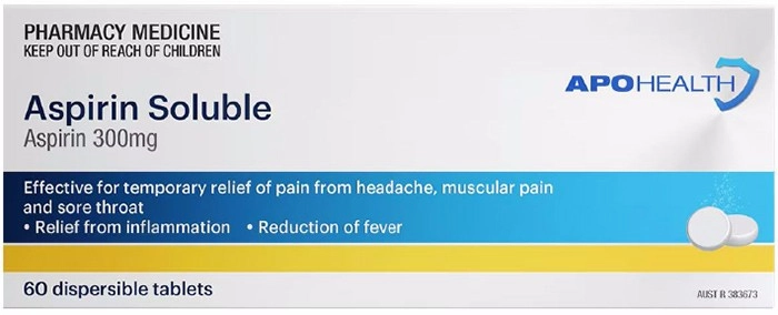 Apohealth Aspirin Soluble 300mg 60 Tablets